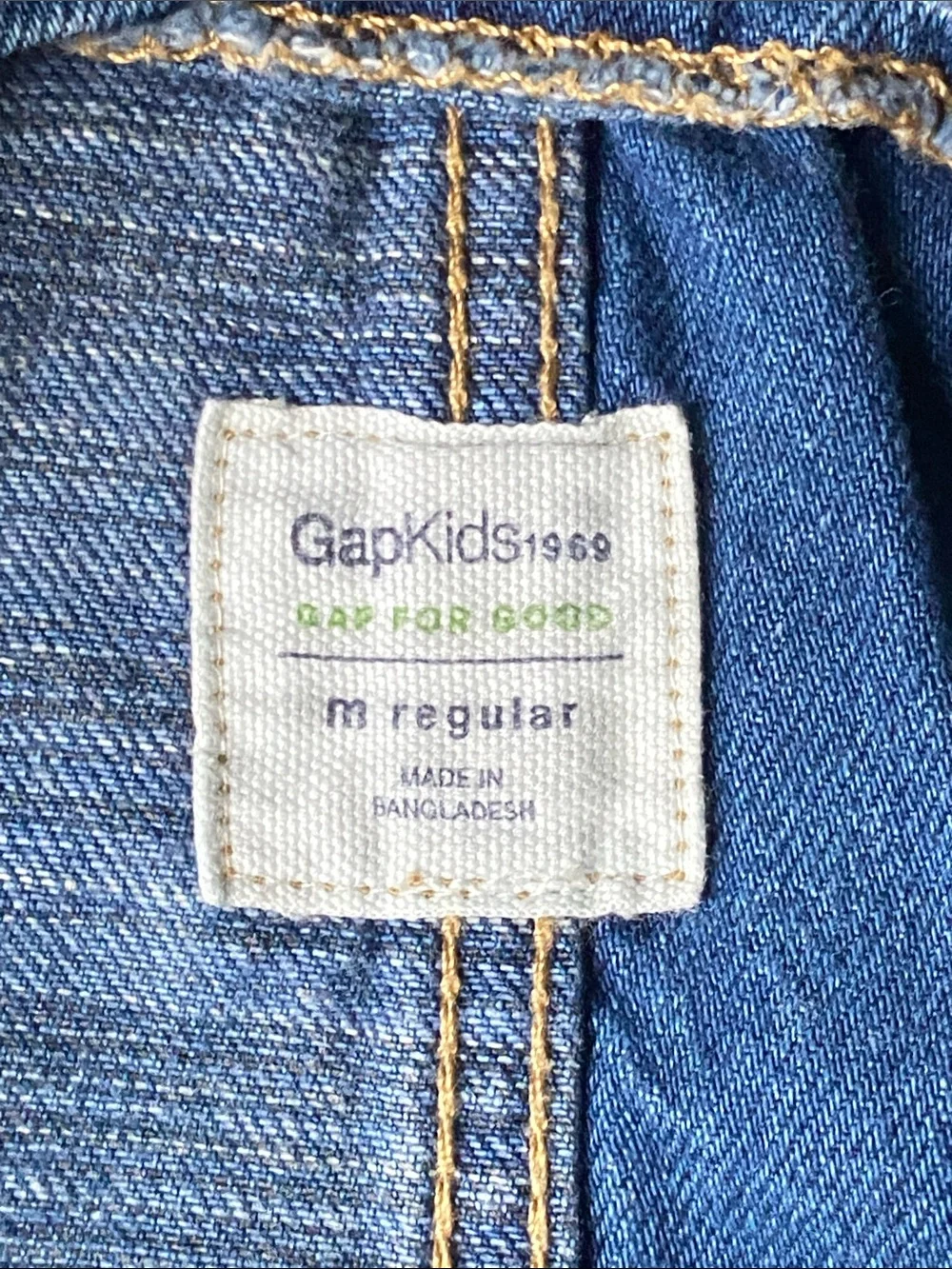 GAP Kids Denim Blue Overalls with Contrast Stitching